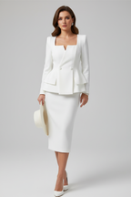 Mulher Conjunto Saia e Blazer 2 Peças