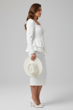 Mulher Conjunto Saia e Blazer 2 Peças