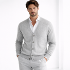 Iris | Homem Cardigan Malha Decote V
