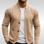 Marlow | Homem Cardigan Tricot Texturado Minimalista Slim