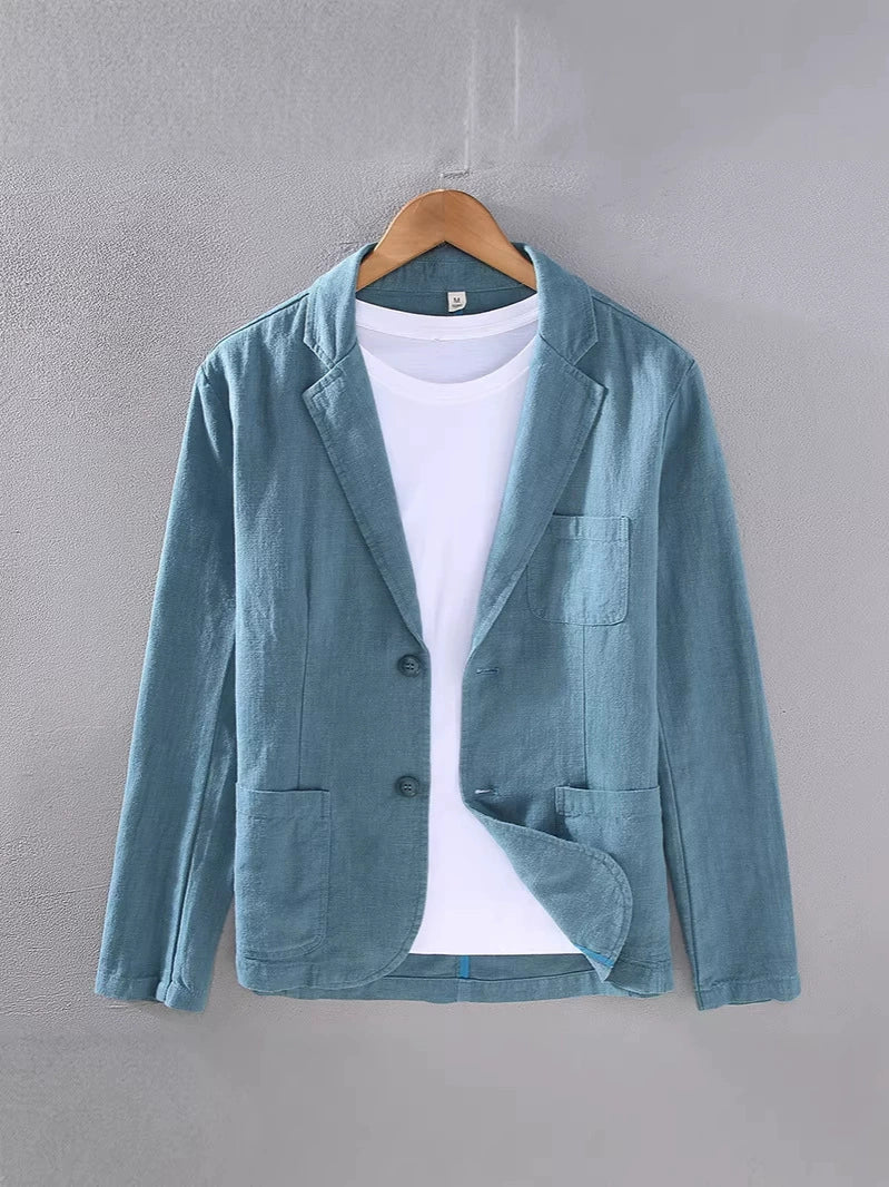 Inez | Blazer Masculino Linho Sem Forro Casual