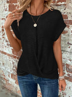 Rosalind | T-shirt Waffle Knit Feminina Relaxed