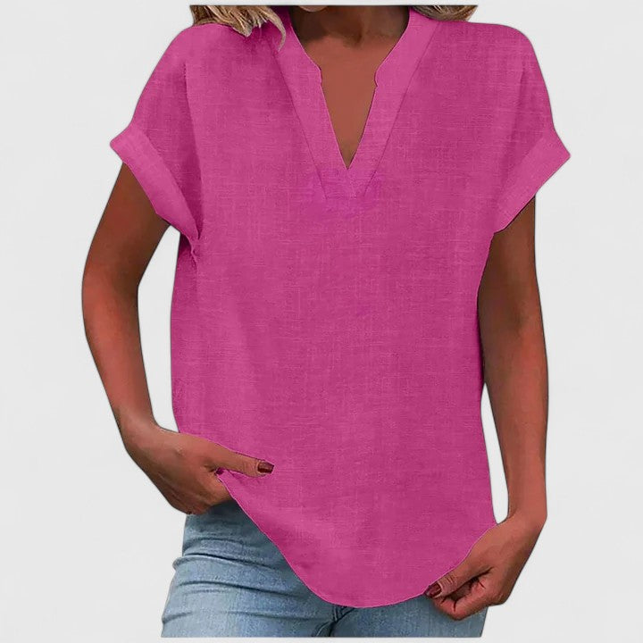 Posy | Blusa Feminina Manga Curta Decote V