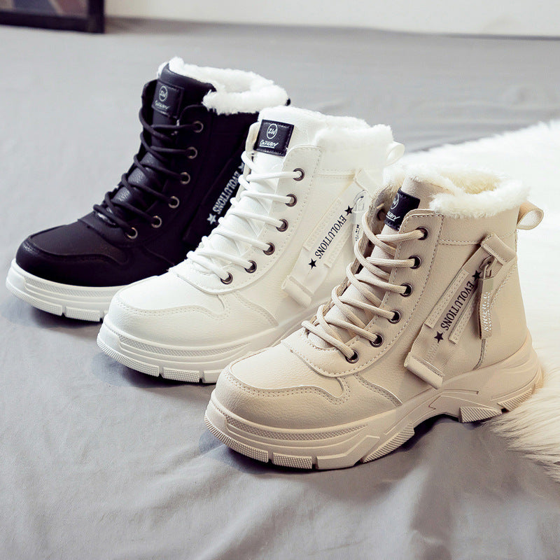Botas de Inverno Femininas Forradas Antiderrapantes