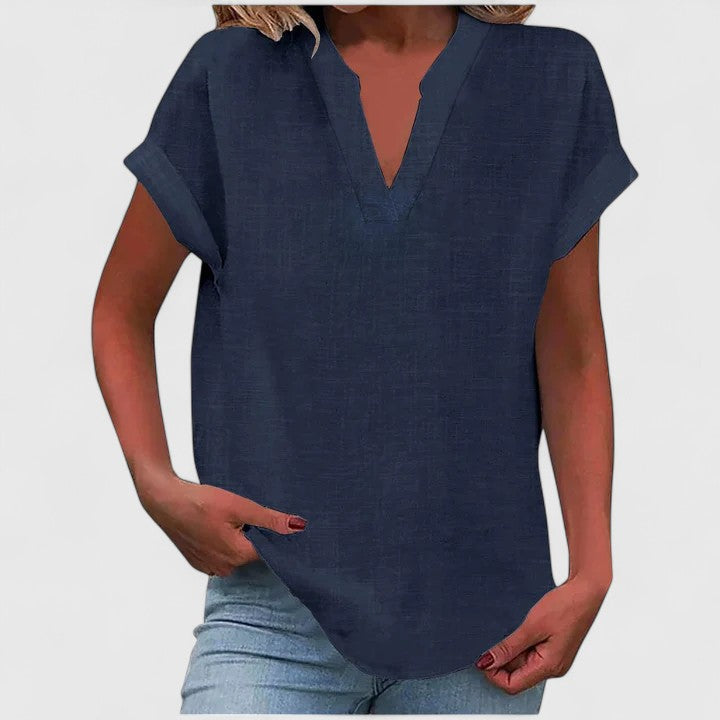 Posy | Blusa Feminina Manga Curta Decote V