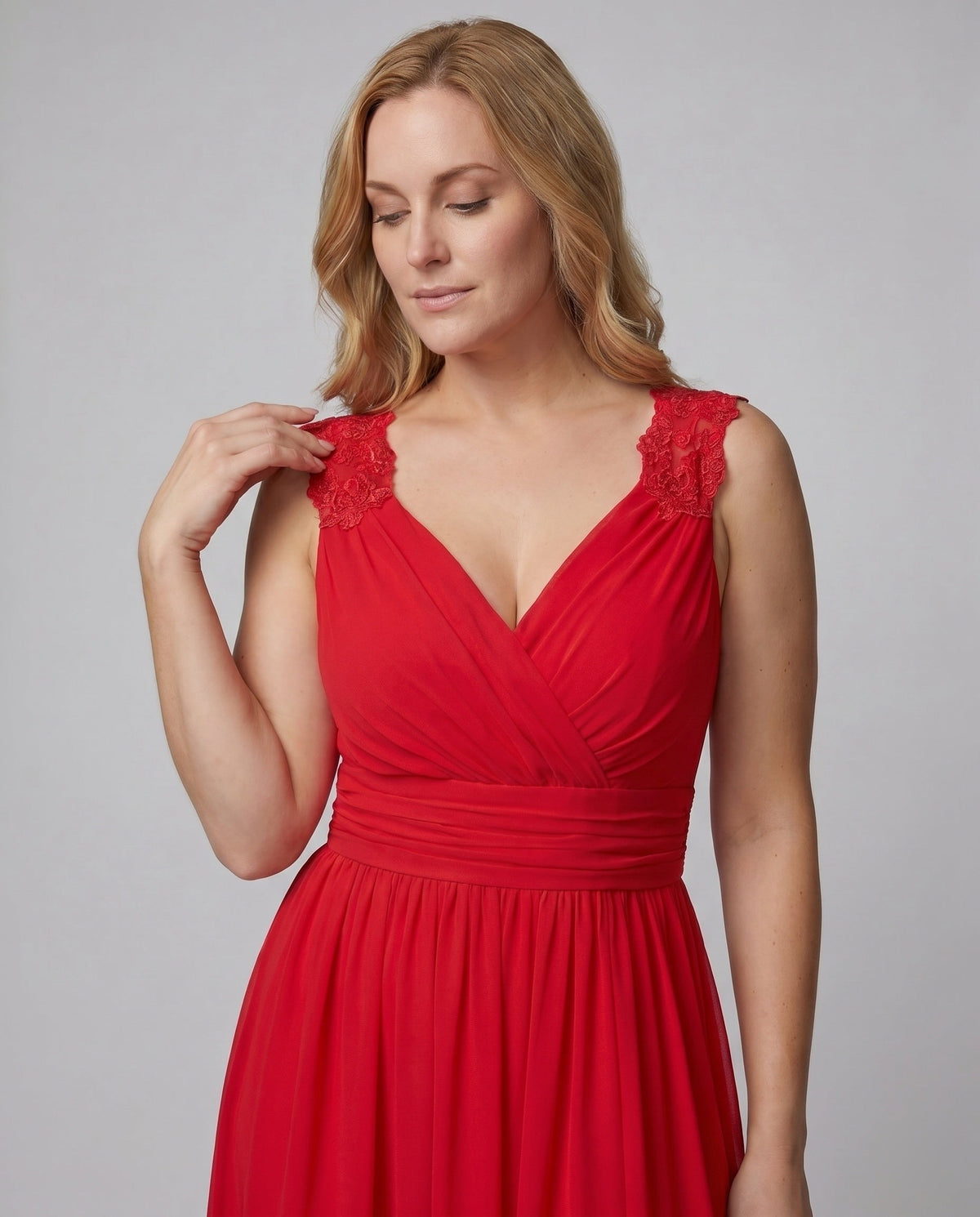 Luna | Vestido de Noite Feminino Decote V Longo
