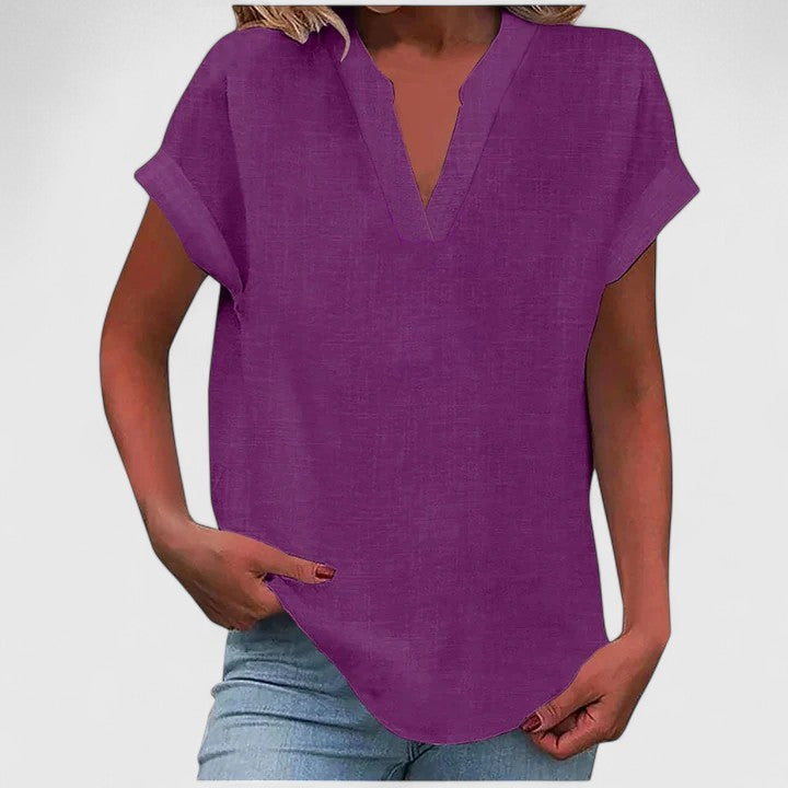 Posy | Blusa Feminina Manga Curta Decote V