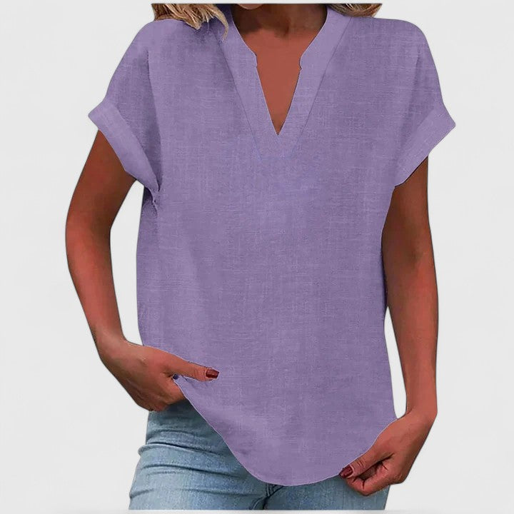 Posy | Blusa Feminina Manga Curta Decote V