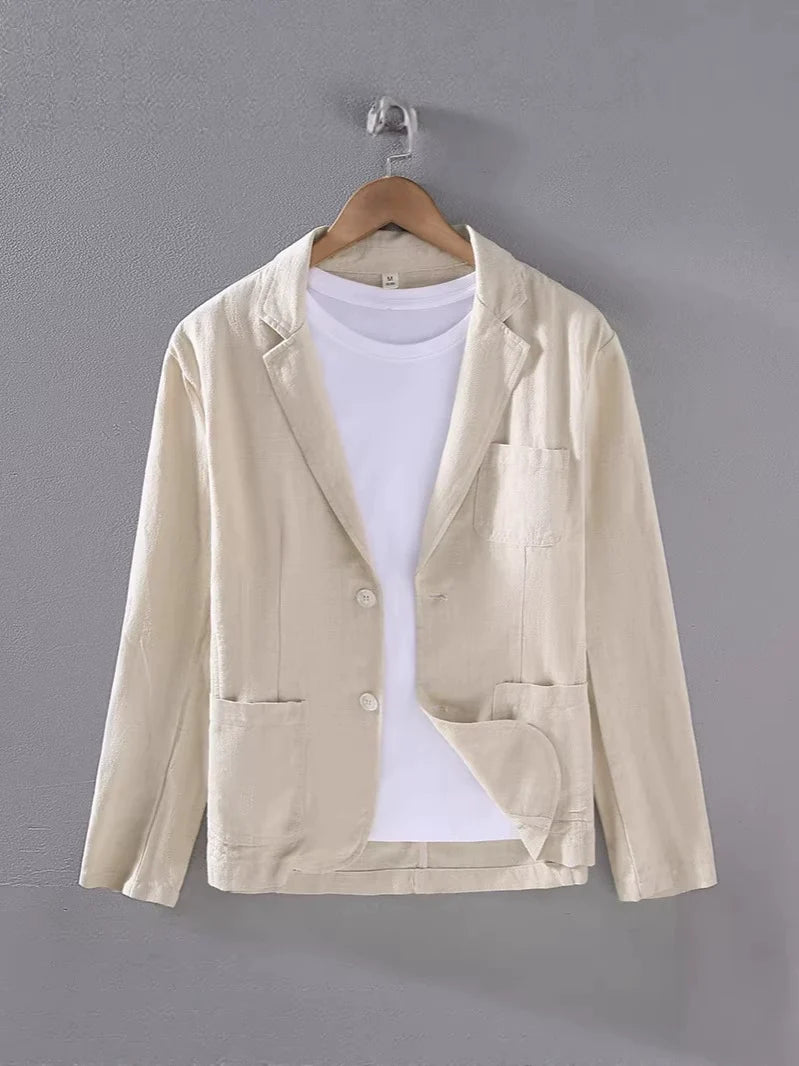 Inez | Blazer Masculino Linho Sem Forro Casual