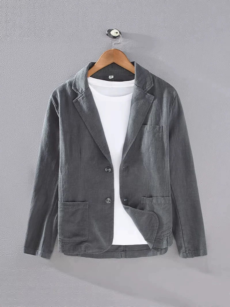 Inez | Blazer Masculino Linho Sem Forro Casual