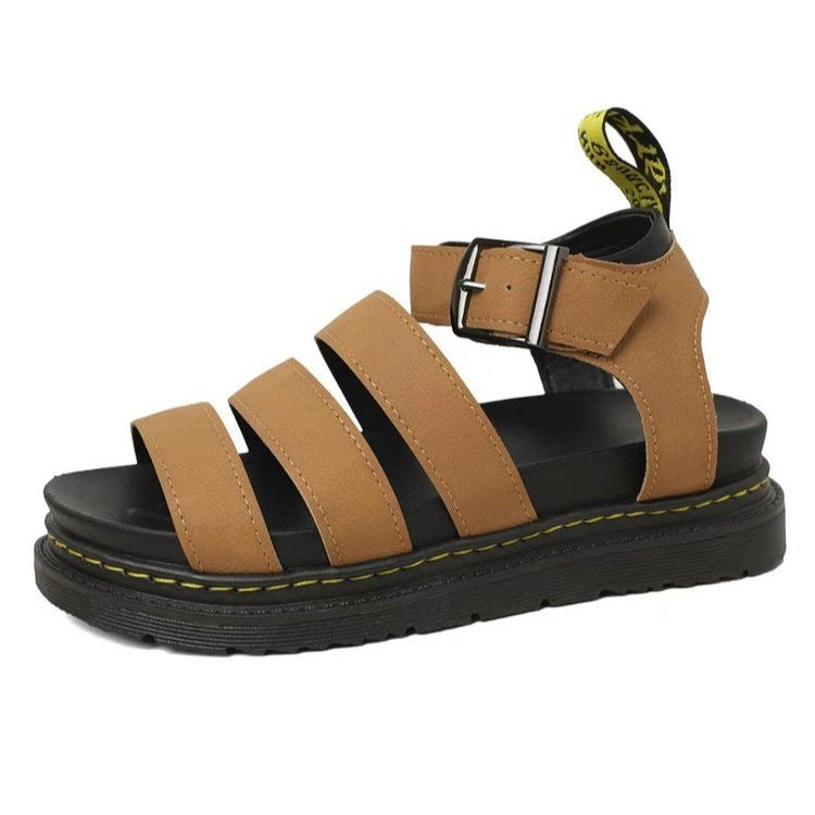 Sandálias sola grossa casual femininas em várias cores
