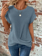 Rosalind | T-shirt Waffle Knit Feminina Relaxed