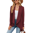 Della | Mulher Cardigan Malha Aberto na Frente