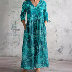 Cleo | Vestido Floral Feminino Decote V Leve