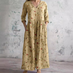Cleo | Vestido Floral Feminino Decote V Leve