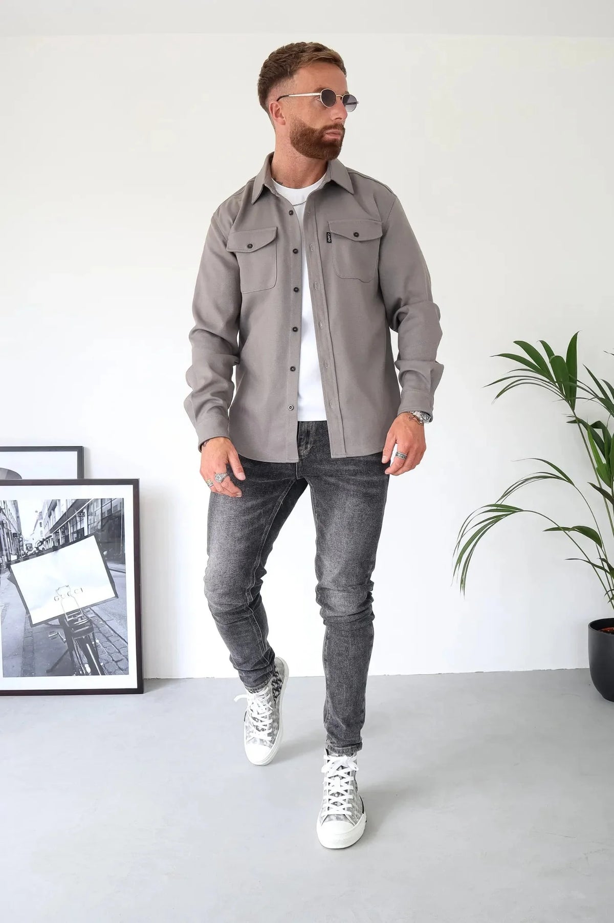 Wren | Camisa Jaqueta Masculina Manga Longa com Bolsos no Peito