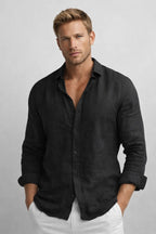 Honor | Camisa de Linho Masculina Leve Respirável Casual