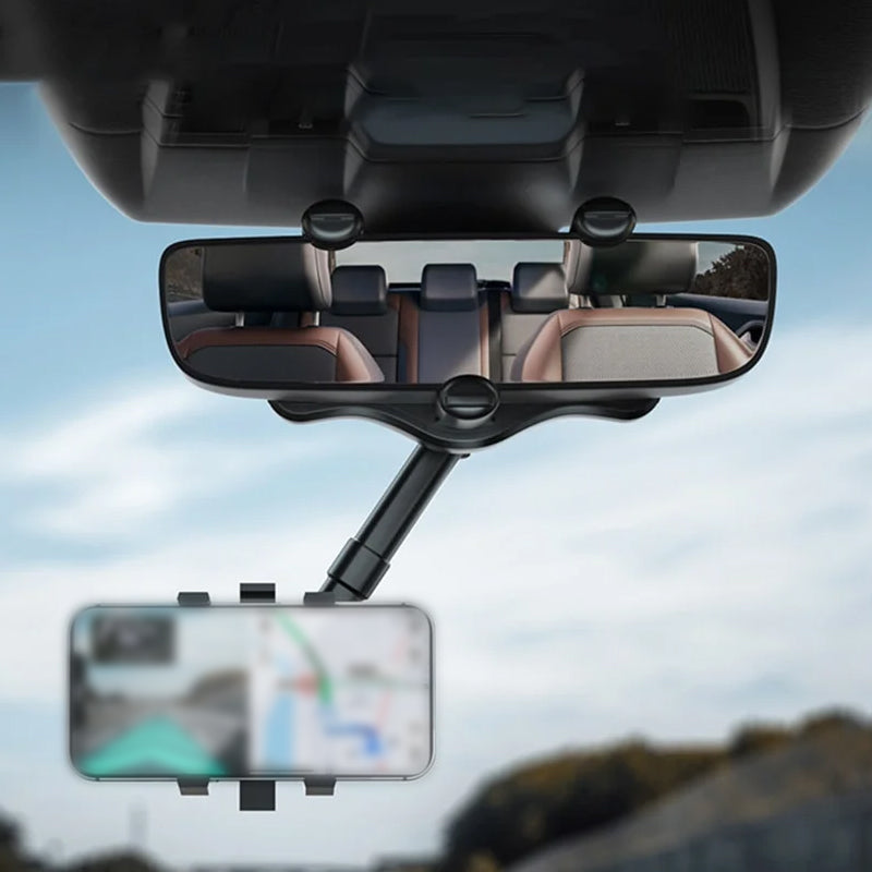 Lena | Suporte de Telemóvel para Espelho Retrovisor | Rotação 360° | Universal