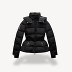 Casaco Puffer Feminino com Cinto Acolchoado com Capuz
