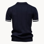 Romy | Homem Polo Malha Gola com Fecho Zip Regular Fit