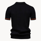 Romy | Homem Polo Malha Gola com Fecho Zip Regular Fit