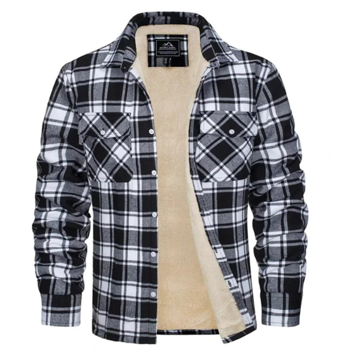Valentina | Camisa Jaqueta Masculina Xadrez com Forro Sherpa
