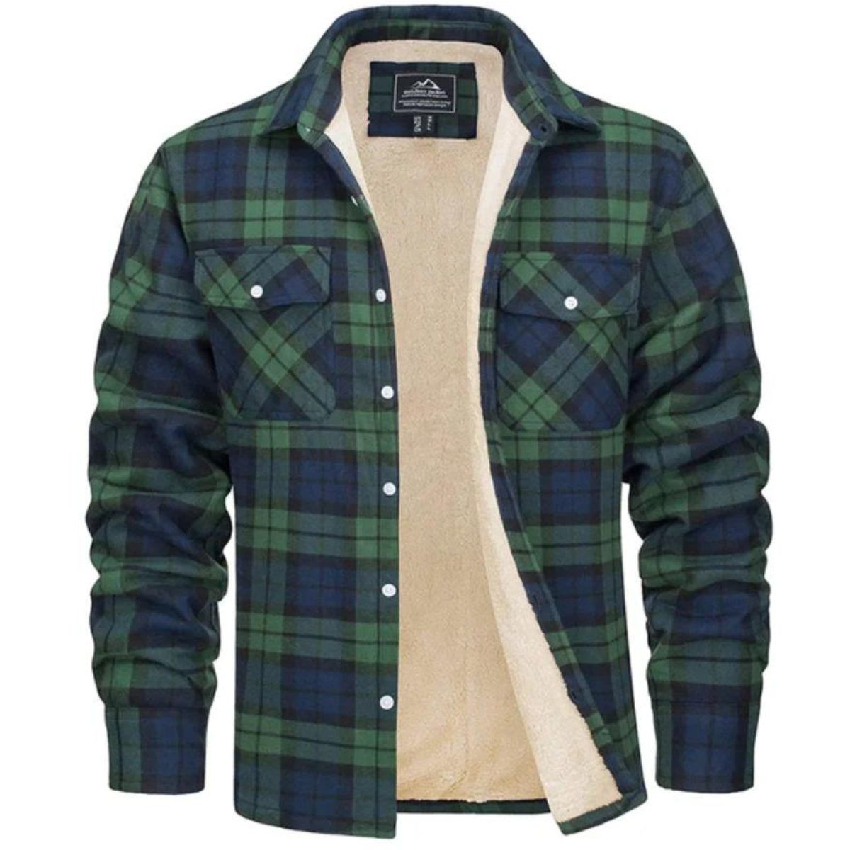 Valentina | Camisa Jaqueta Masculina Xadrez com Forro Sherpa