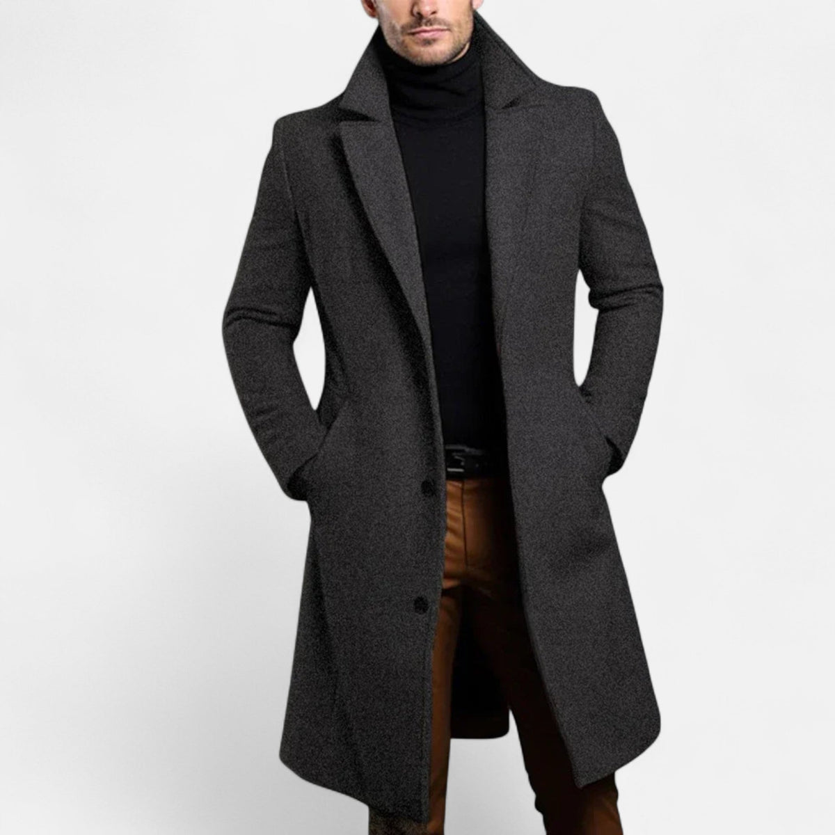 Rhea | Casaco Puffer Masculino Acolchoado com Capuz Longline