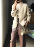 Faye | Cardigan Feminino Caxemira Botões Clássico