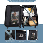 Wren | Conjunto de Malas de Viagem | Rígido, 3 Peças, Azul | Rodas 360°, Cadeado TSA