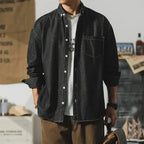 Talia | Camisa Jeans Masculina Desgastada Relaxed