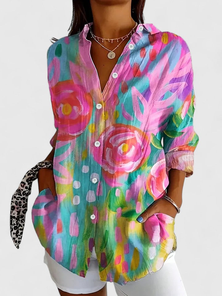 Solveig | Blusa Feminina Estampa Colorida Conforto