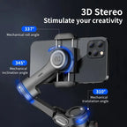 Sorrel | Gimbal Estabilizador Smartphone 3 Eixos | AI Tracking, Deteção Facial | Bluetooth, Leve