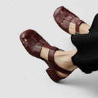 Anouk | Sapatos Mary Jane Femininos Salto Bloco Bico Quadrado Ortopédico