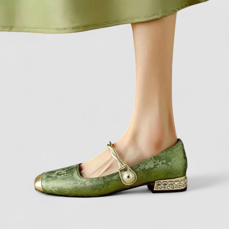 Thea | Sapatos Mary Jane Ortopédicos Salto Bloco Baixo