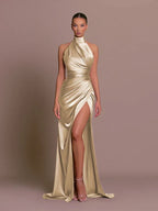 Vestido Longo Feminino Fenda Alta Noite