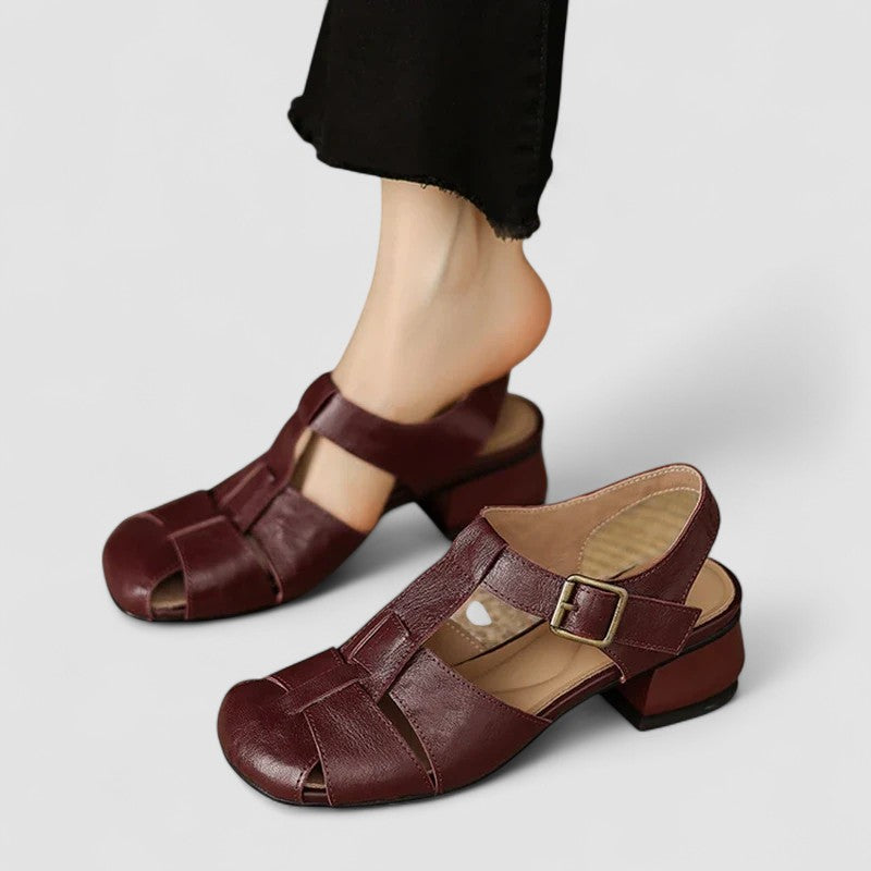 Anouk | Sapatos Mary Jane Femininos Salto Bloco Bico Quadrado Ortopédico