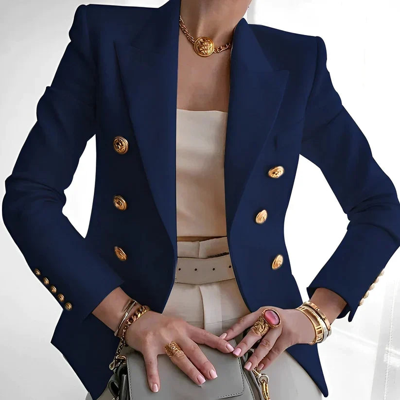 Blazer Feminino | Ombros Estruturados, Corte Elegante | Botão Único, Social