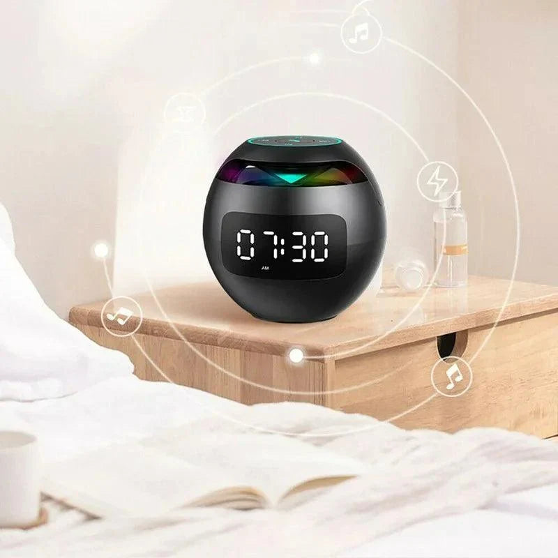 Giselle | Colunas Bluetooth com Relógio Digital | Despertador, Luz LED, para Quarto