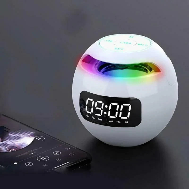 Giselle | Colunas Bluetooth com Relógio Digital | Despertador, Luz LED, para Quarto