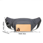 Bolsa de Cintura Masculina | Antifurto, Ultrafina | Tecido Canvas