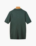 Homem Polo Tricot Algodão Canelado