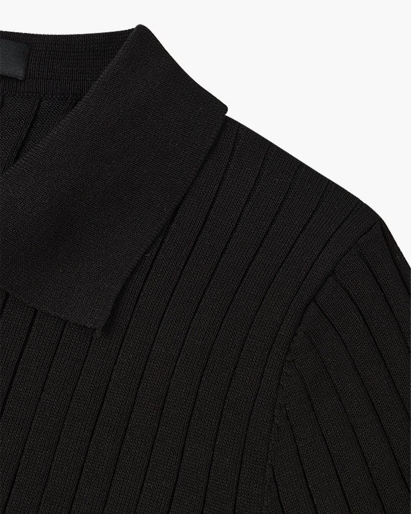 Homem Polo Tricot Algodão Canelado