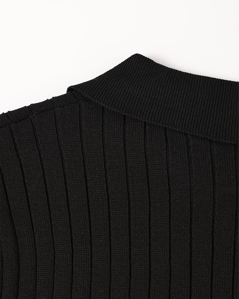 Homem Polo Tricot Algodão Canelado