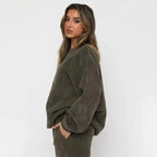 Alba | Conjunto Moletom Corduroy Relaxado