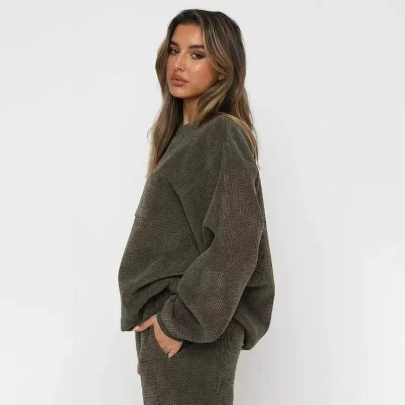 Alba | Conjunto Moletom Corduroy Relaxado