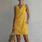 Ottoline | Vestido Mini Feminino Decote Drapeado