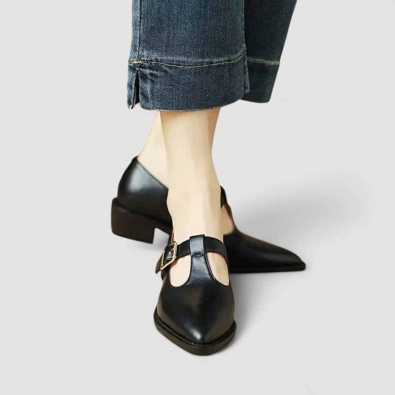 Yasmin | Sapatos Mary Jane Femininos Salto Bloco Baixo