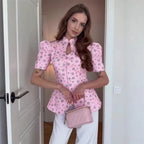 Blazer para Mulheres | Comprimento Curto, Colarinho Assimétrico | Primavera-Verão