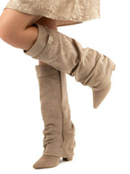 Botas Slouch Femininas | Bico Pontiagudo e Salto Baixo
